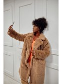 Women\'s dark beige fur coat 2118 - Online store - Boutique